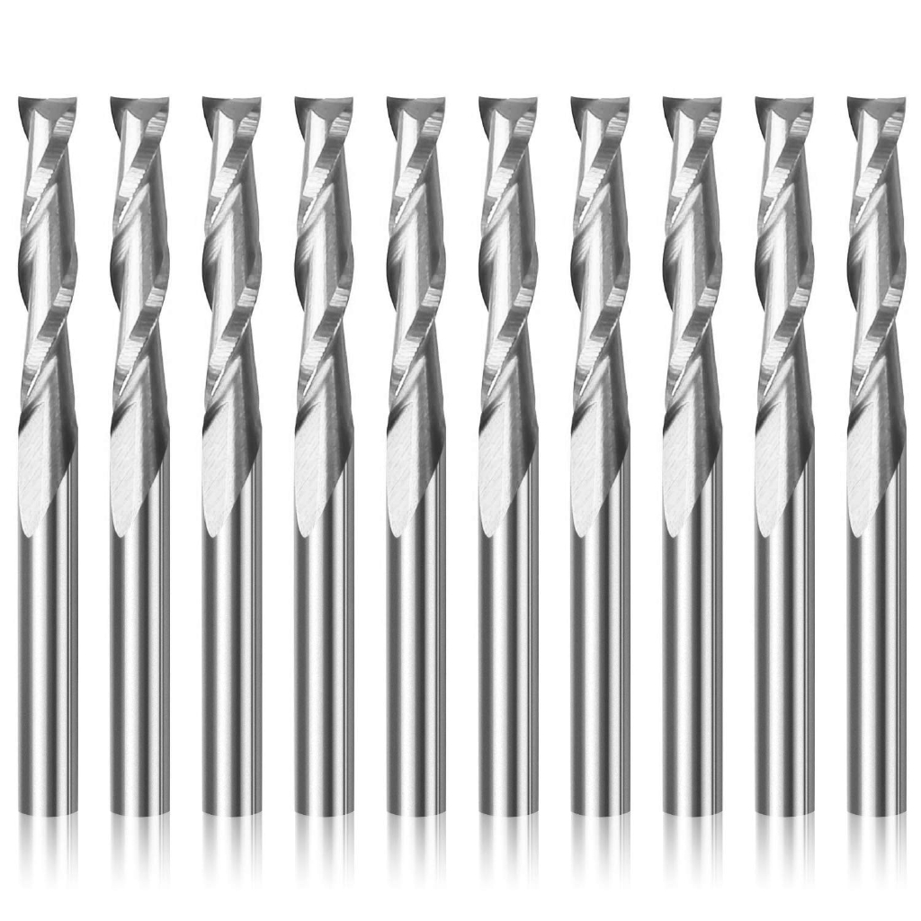 Woodworking Nc - 10pcs 3.175 1/8 Shank 2 Flute