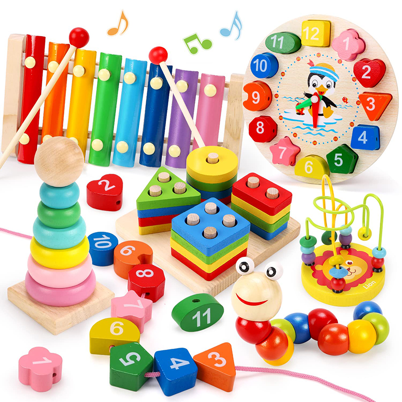 Woodworking Kids Toys - 5-6pcs/set Montessori Wooden Toys for Babies