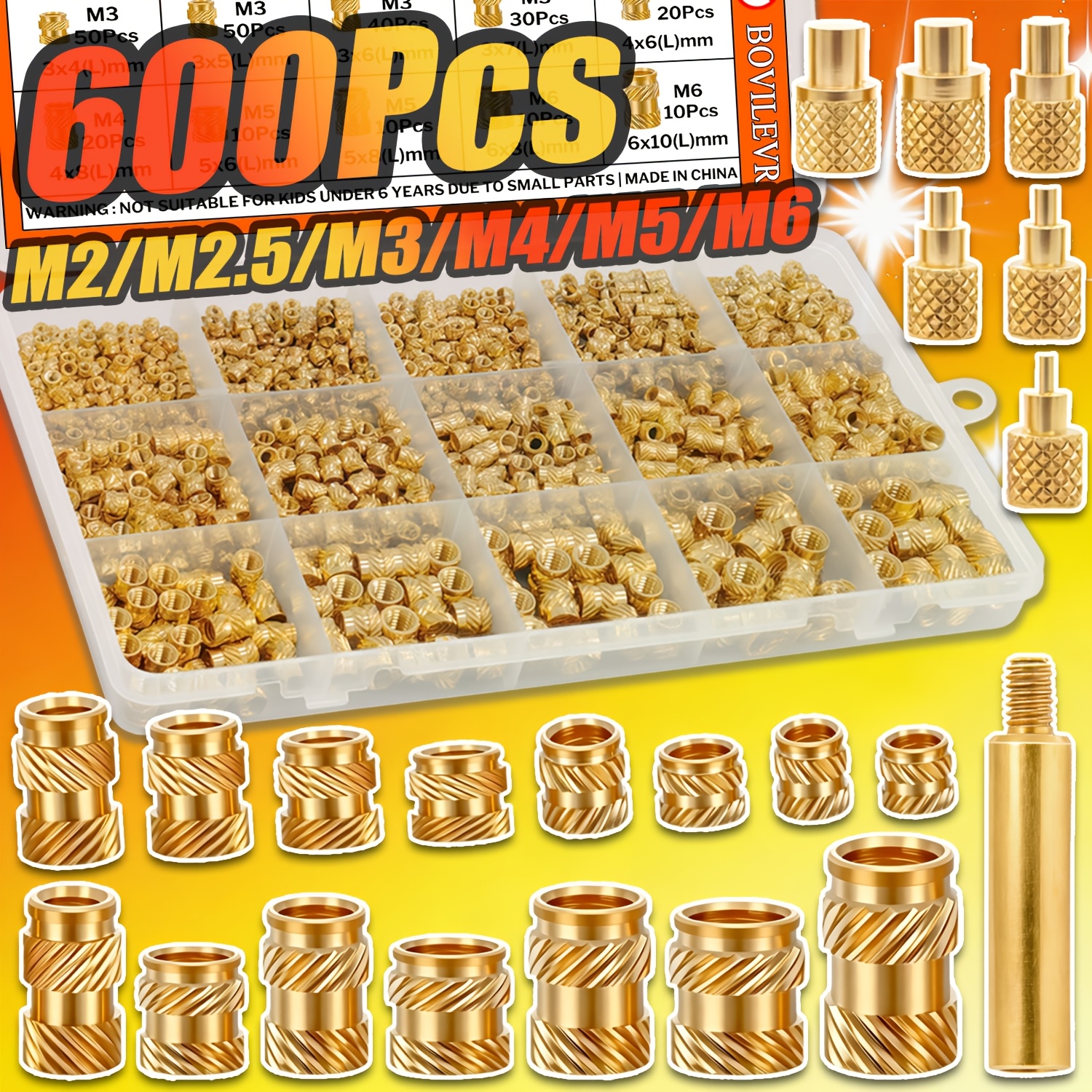 600Pcs M2-M6 Brass Threaded In - Woodworking Shops incelemesi ve fiyatı