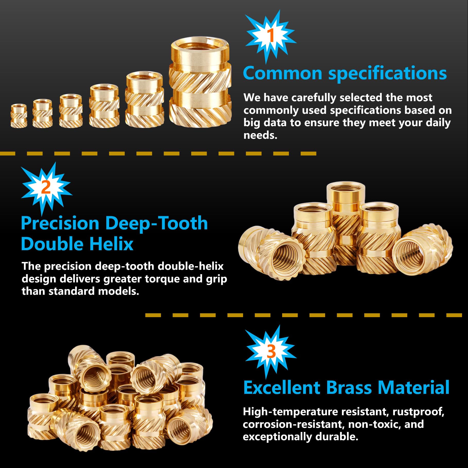 600Pcs M2-M6 Brass Threaded In - Woodworking Shops incelemesi ve fiyatı