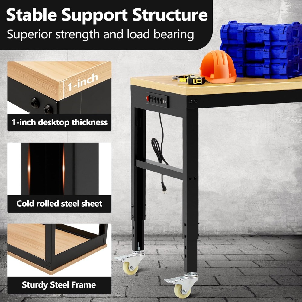Adjustable Workbench, Heavy Du - Woodworking Work Table incelemesi ve fiyatı
