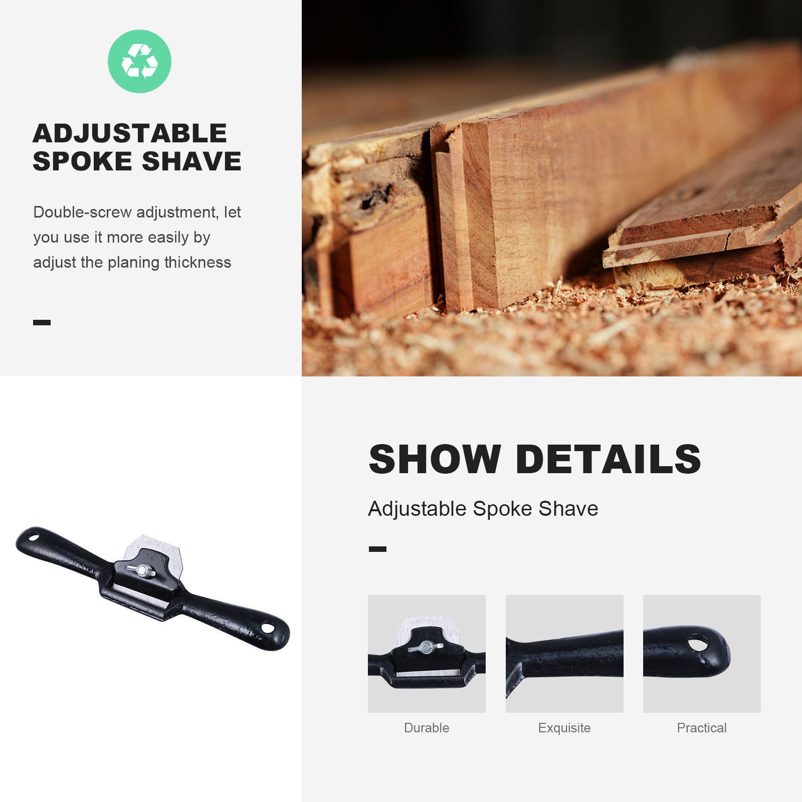 2 Pieces Adjustable Spokeshave - Spokeshave Flat incelemesi ve fiyatı