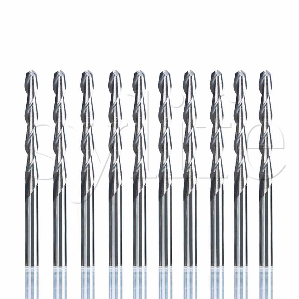 10pcs Double Flute Spiral Cutt - Woodworking Nc incelemesi ve fiyatı