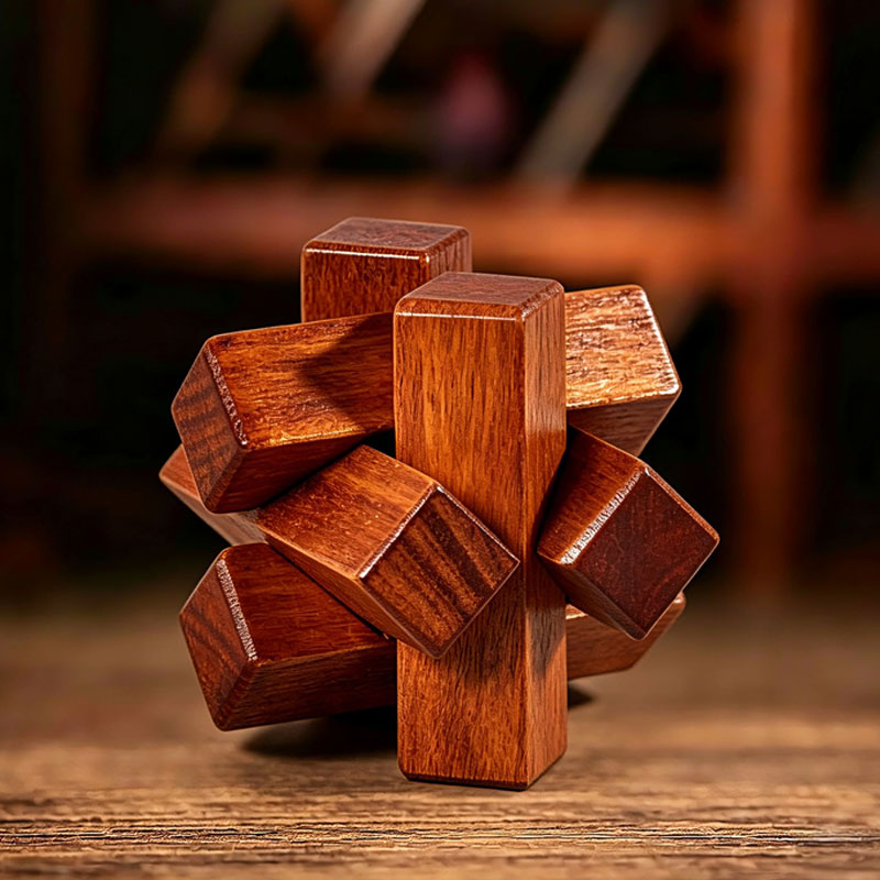 Wooden Knot Puzzle IQ Logic Tr - Woodworking Kids Toys incelemesi ve fiyatı