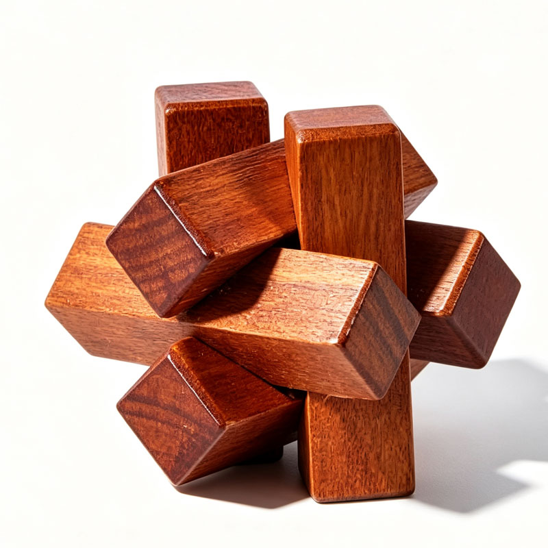 Wooden Knot Puzzle IQ Logic Tr - Woodworking Kids Toys incelemesi ve fiyatı