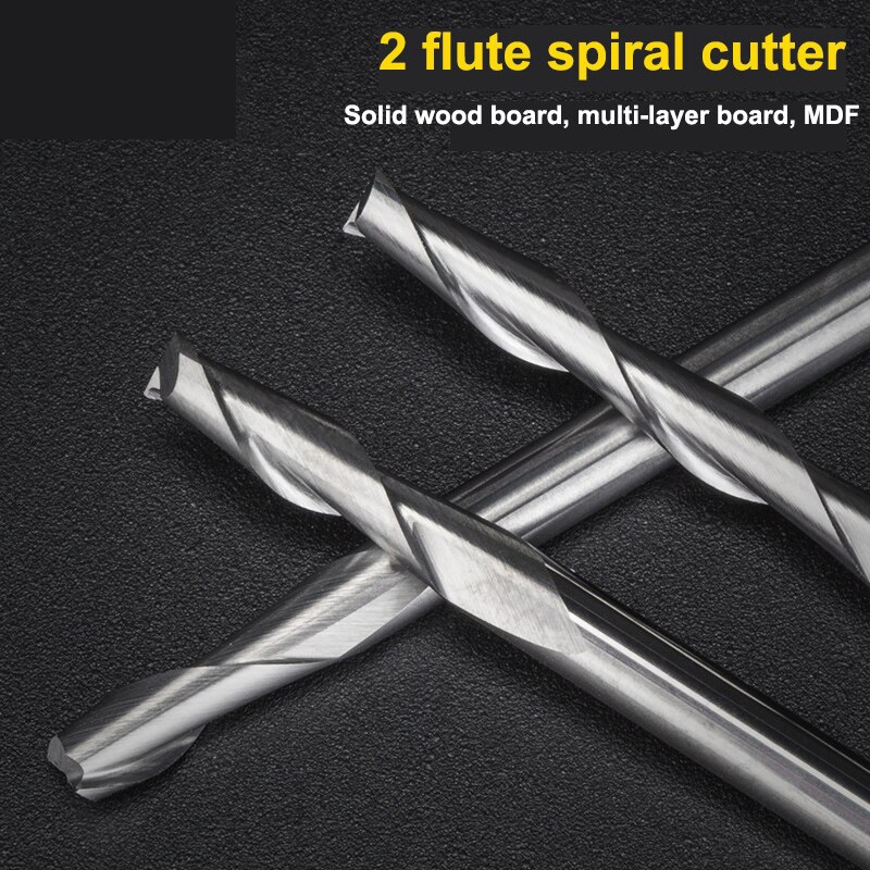 10pcs 3.175 1/8 Shank 2 Flute  - Woodworking Nc incelemesi ve fiyatı
