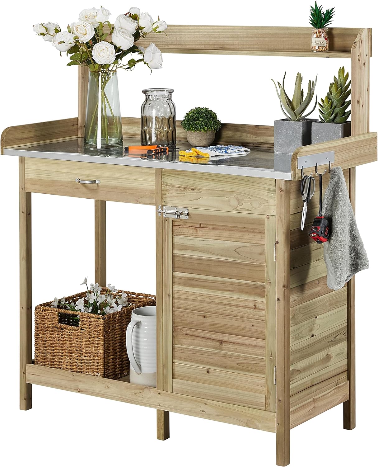 Outdoor Potting Bench Table, G - Woodworking Work Table incelemesi ve fiyatı
