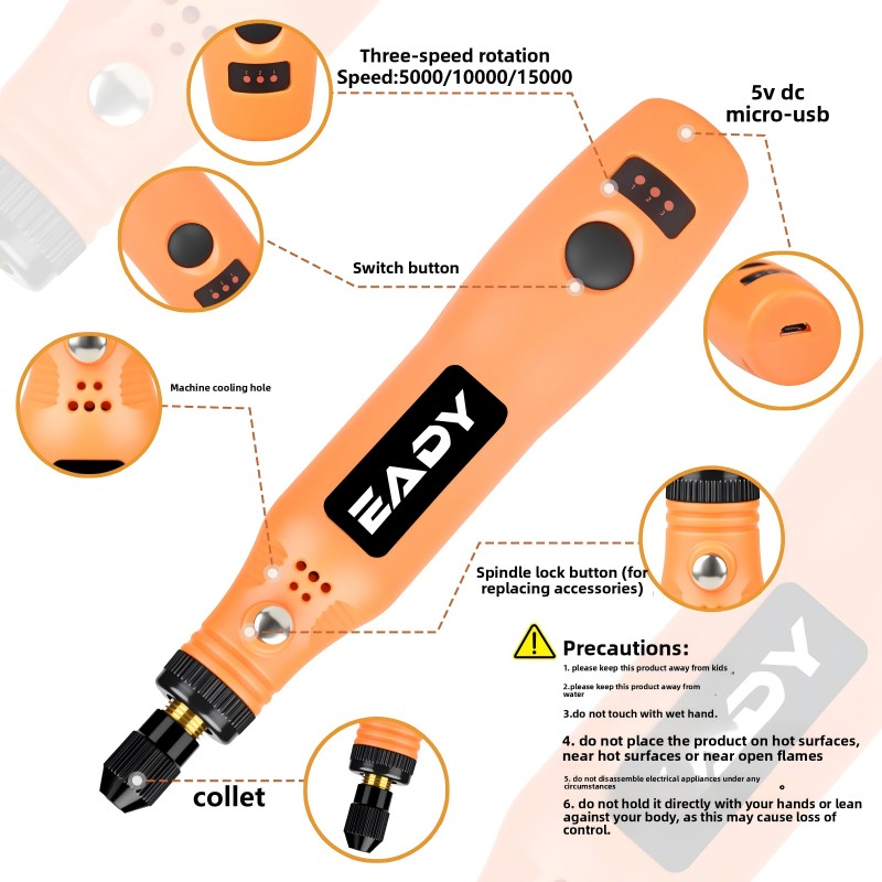 USB Cordless Rotary Tool Kit – - Woodworking Power Tools incelemesi ve fiyatı