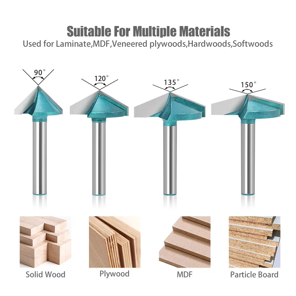 6mm V Bit CNC Solid Carbide En - Woodworking Nc incelemesi ve fiyatı