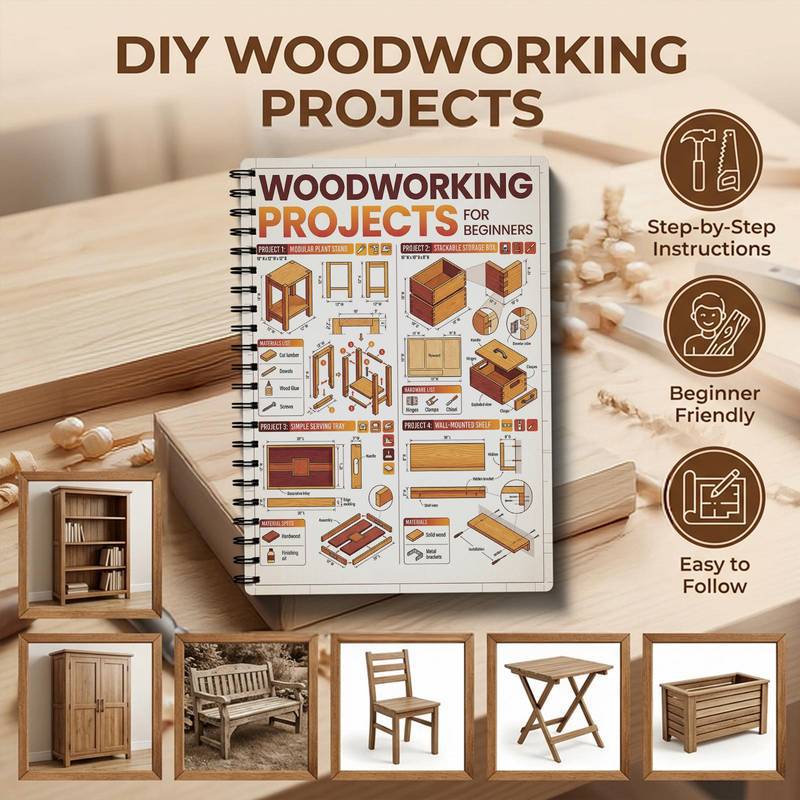 1pcs Spiral Bound Woodworking  - Woodworking Blueprint incelemesi ve fiyatı