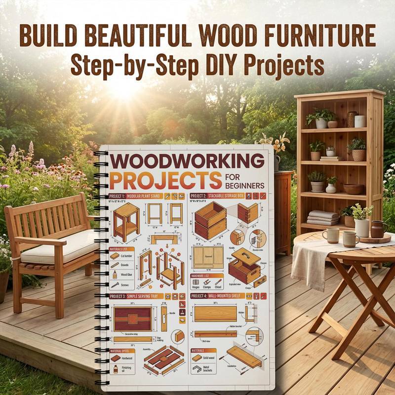 1pcs Spiral Bound Woodworking  - Woodworking Blueprint incelemesi ve fiyatı