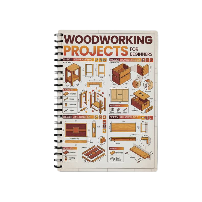 1pcs Spiral Bound Woodworking  - Woodworking Blueprint incelemesi ve fiyatı