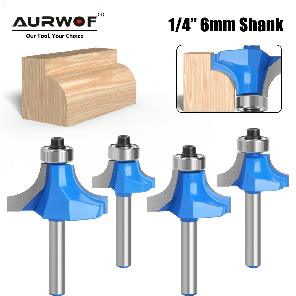 1pc 6mm 1/4 Shank Small Corner - Woodworking Nc incelemesi ve fiyatı