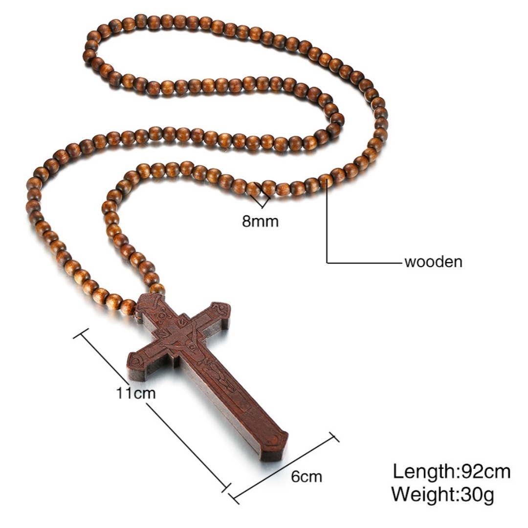 Rosary Necklace Large Wood Jes - Woodworking Nc incelemesi ve fiyatı