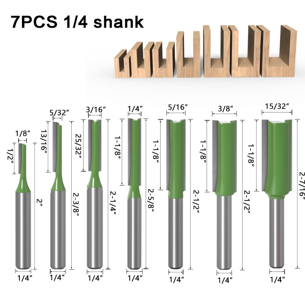 1-7pcs 6mm 1/4 inch Shank Sing - Woodworking Nc incelemesi ve fiyatı
