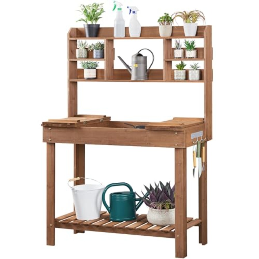 Potting Bench Table for Hortic - Woodworking Work Table incelemesi ve fiyatı