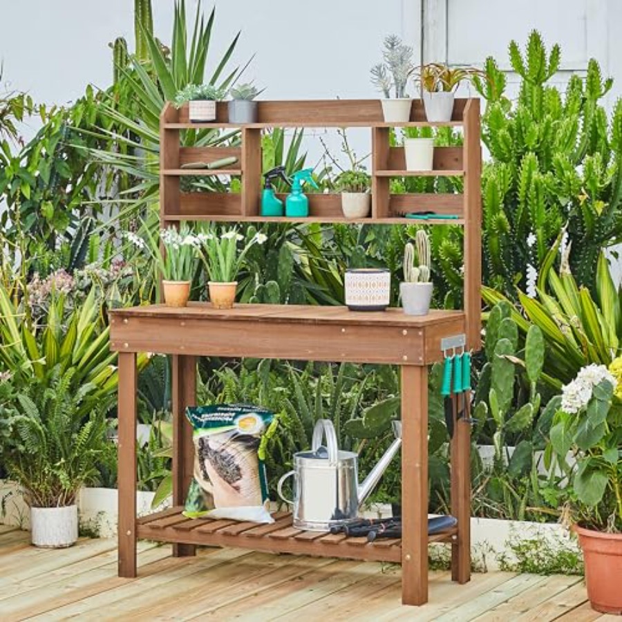 Potting Bench Table for Hortic - Woodworking Work Table incelemesi ve fiyatı