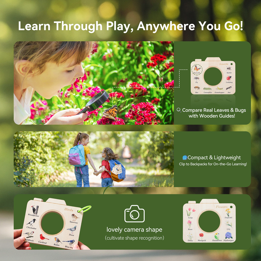 Wooden Camera Shape Nature Cog - Woodworking Kids Toys incelemesi ve fiyatı