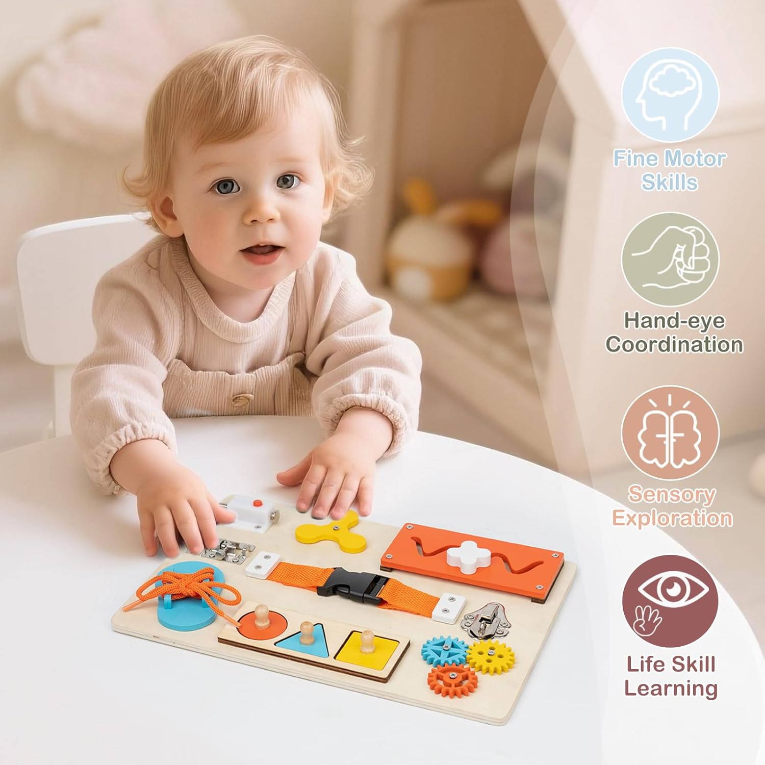 Montessori Busy Board for Todd - Woodworking Kids Toys incelemesi ve fiyatı