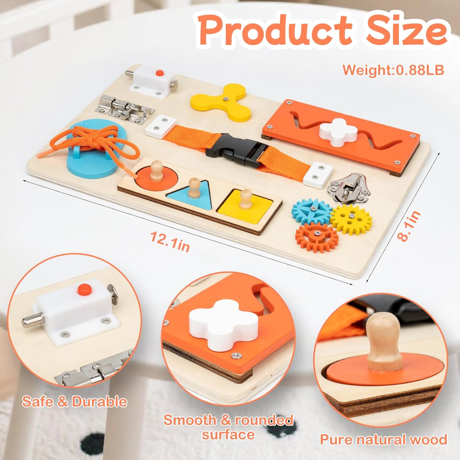 Montessori Busy Board for Todd - Woodworking Kids Toys incelemesi ve fiyatı