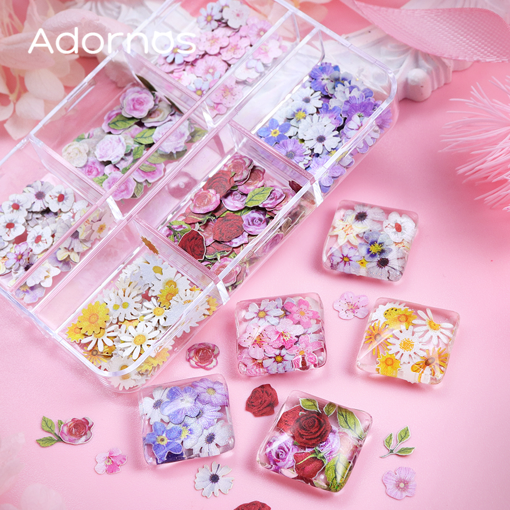 6 Grids Flowers Wood Pulp Chip - Woodworking Epoxy incelemesi ve fiyatı