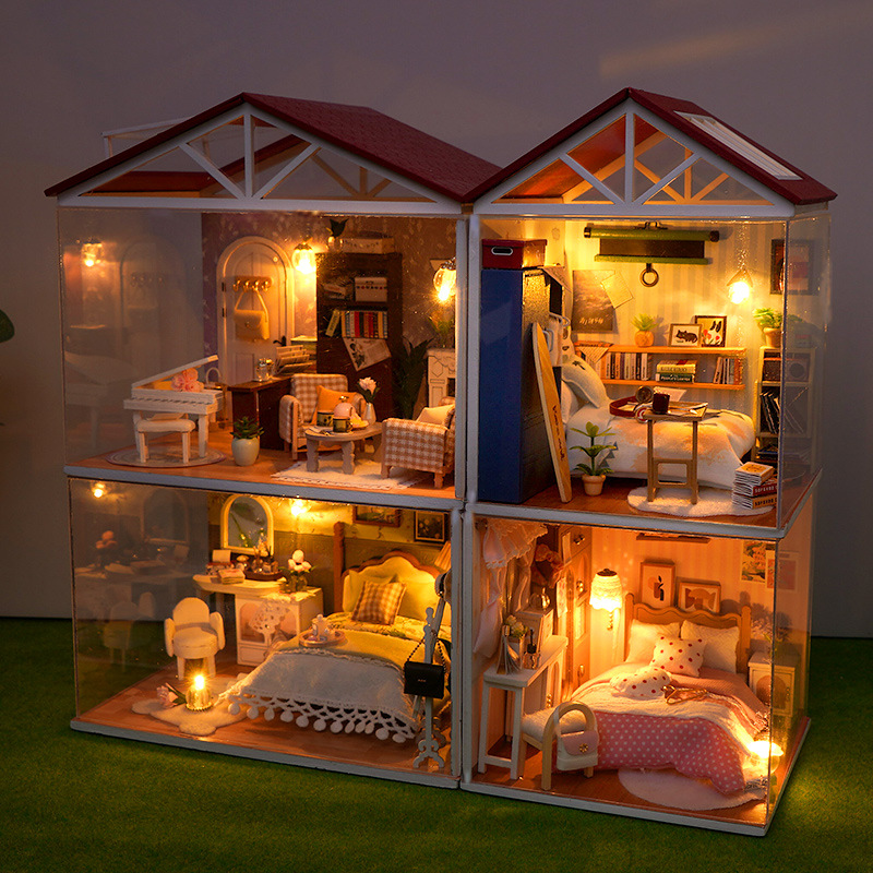 DIY Wooden Dollhouse Mini Bedr - Woodworking Kids Toys incelemesi ve fiyatı
