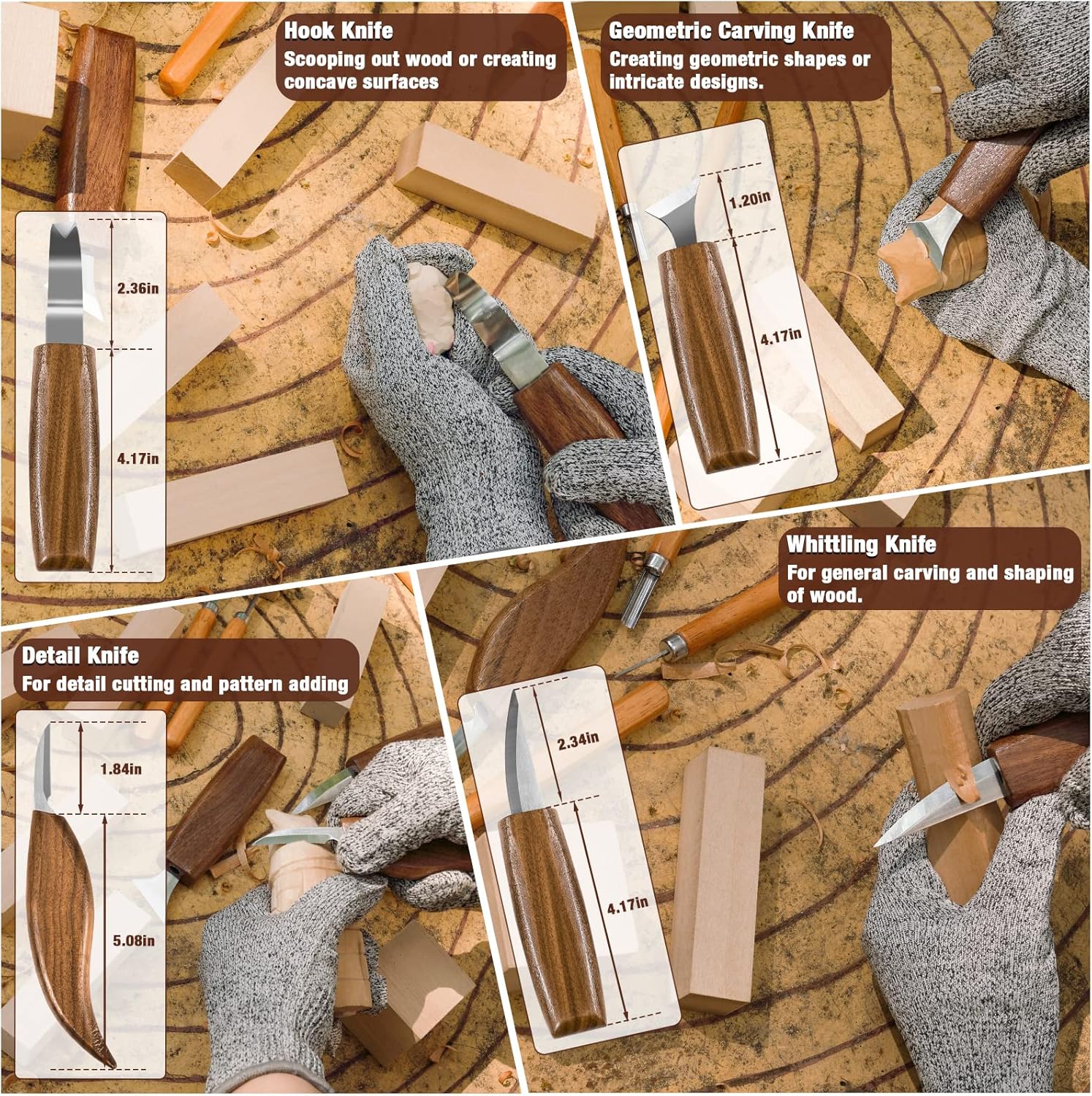 Wood Carving Kit, 23pcs Wood C - Woodworking Hobby Kits incelemesi ve fiyatı